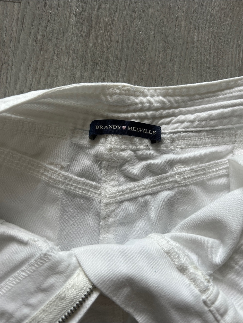 Brandy Melville White High-Rise Denim